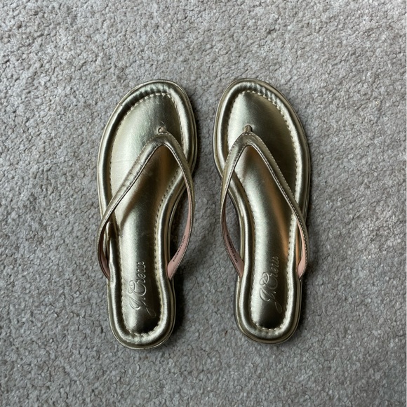 J crew metallic flip flop - Picture 1 of 2